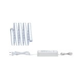 Flexible white LED strip light with power supply for versatile modern lighting solutions