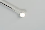 Spot LED de plafond blanc en plastique avec tête ronde pour éclairage intérieur moderne