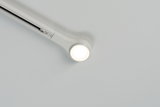 Spot LED de plafond blanc en plastique avec tête ronde pour éclairage intérieur moderne