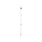 Slim white LED strip light with red and black wires for versatile lighting applications