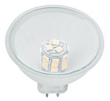 LED reflector lamp with clear glass and multiple warm white LEDs for energy-efficient lighting
