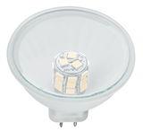 LED reflector lamp with clear glass and multiple warm white LEDs for energy-efficient lighting