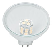 LED reflector lamp with clear glass and multiple warm white LEDs for energy-efficient lighting