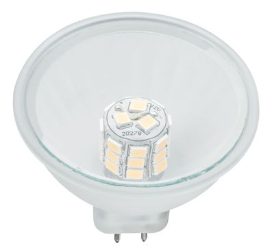 LED reflector lamp with clear glass and multiple warm white LEDs for energy-efficient lighting