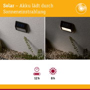 Solar LED Treppenleuchte Dayton IP44 3000K 2lm Anthrazit