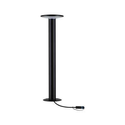 Black metal ceiling light with round diffuser and cable connector for modern indoor lighting solutions