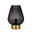 Pauleen Table luminaire Crystal Gloom E27 max. 40W Smoke glass/Brass Modern table lamp with ribbed smoked glass and gold metal base for elegant home lighting