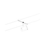 Modern wit LED-kabelsysteem met rechthoekige lamp voor flexibele kamerverlichting