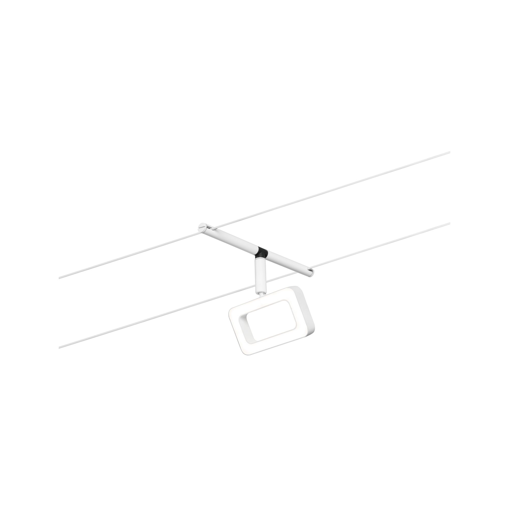 Moderne weiße LED-Deckenleuchte mit quadratischem Design und minimalistischer Optik für Wohnräume