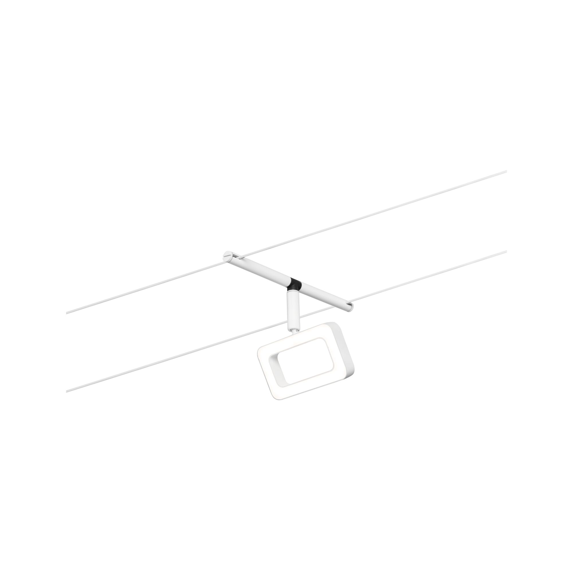 Moderne weiße LED-Deckenleuchte mit quadratischem Design und minimalistischer Optik für Wohnräume