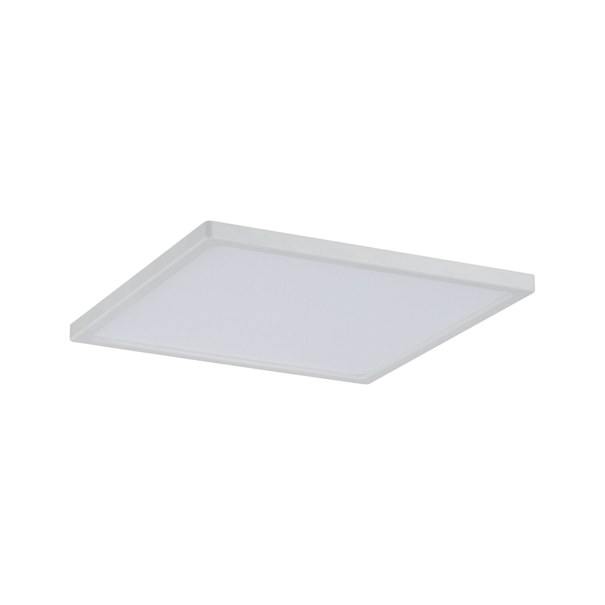 Flache quadratische LED-Deckenleuchte in Weiß mit diffuser Abdeckung für modernes Raumlicht