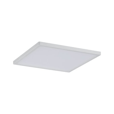 Flat square white LED ceiling light with diffused cover for modern room illumination