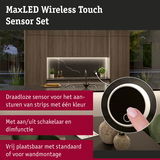 MaxLED draadloze touch sensor zwart-wit voor enkele kleur LED-strip met dimfunctie