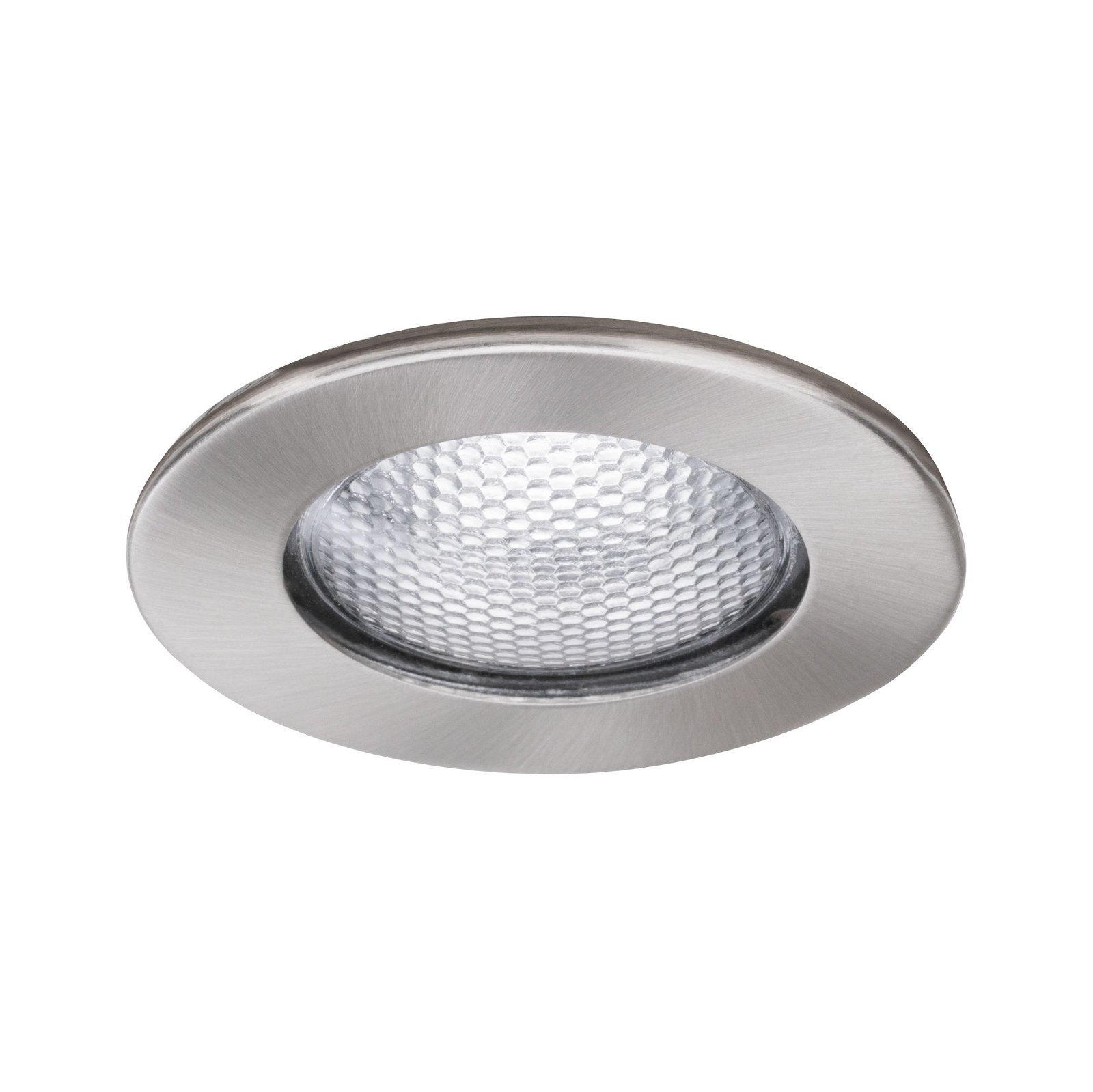 Recessed furniture luminaires Micro Line Structure round 66mm max. 20W 12V dimmable Brushed iron