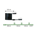 Black 515 cm extension cable with connectors, suitable for LED lighting systems and installations.