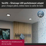 Éclairage LED encastré IP44, résistant aux éclaboussures et à la rouille, adapté pour salle de bain