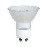 Lampe LED réflecteur avec culot GU10 en verre blanc givré pour éclairage économique