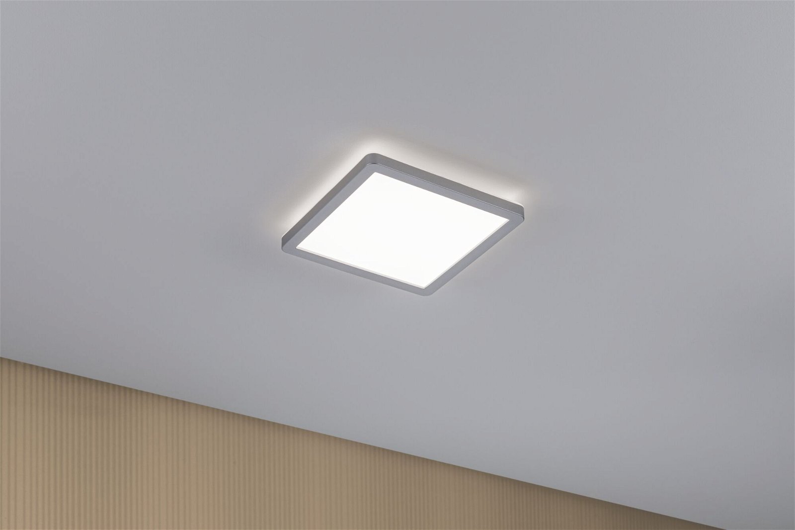 Panneau LED Atria Shine Backlight carré 190x190mm 11,2W 900lm 4000K Chrome mat