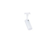 Modern white metal LED spotlight for track systems, energy-efficient indoor lighting