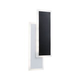 Applique murale LED moderne avec deux panneaux rectangulaires noir et blanc pour un éclairage élégant