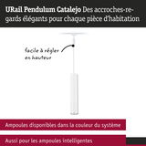 Suspension URail Pendulum blanche en métal, réglable en hauteur pour systèmes d'éclairage LED