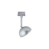 Spot LED moderne en métal argenté avec abat-jour demi-rond pour éclairage flexible