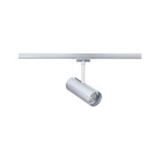 Moderner silberner LED-Strahler aus Metall für Schienensysteme, energiesparende Innenbeleuchtung
