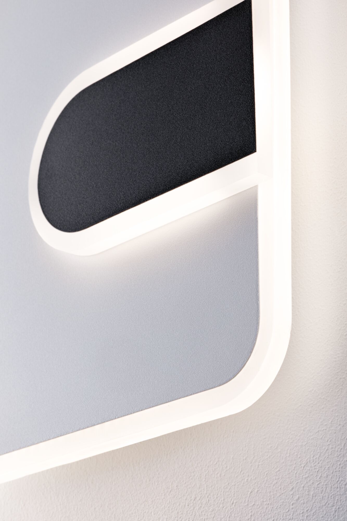 Moderner LED-Wandleuchter mit schwarzem und grauem Aluminiumrahmen für stilvolle Innenbeleuchtung