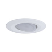 White plastic recessed spotlight with adjustable head for flexible LED lighting solutions