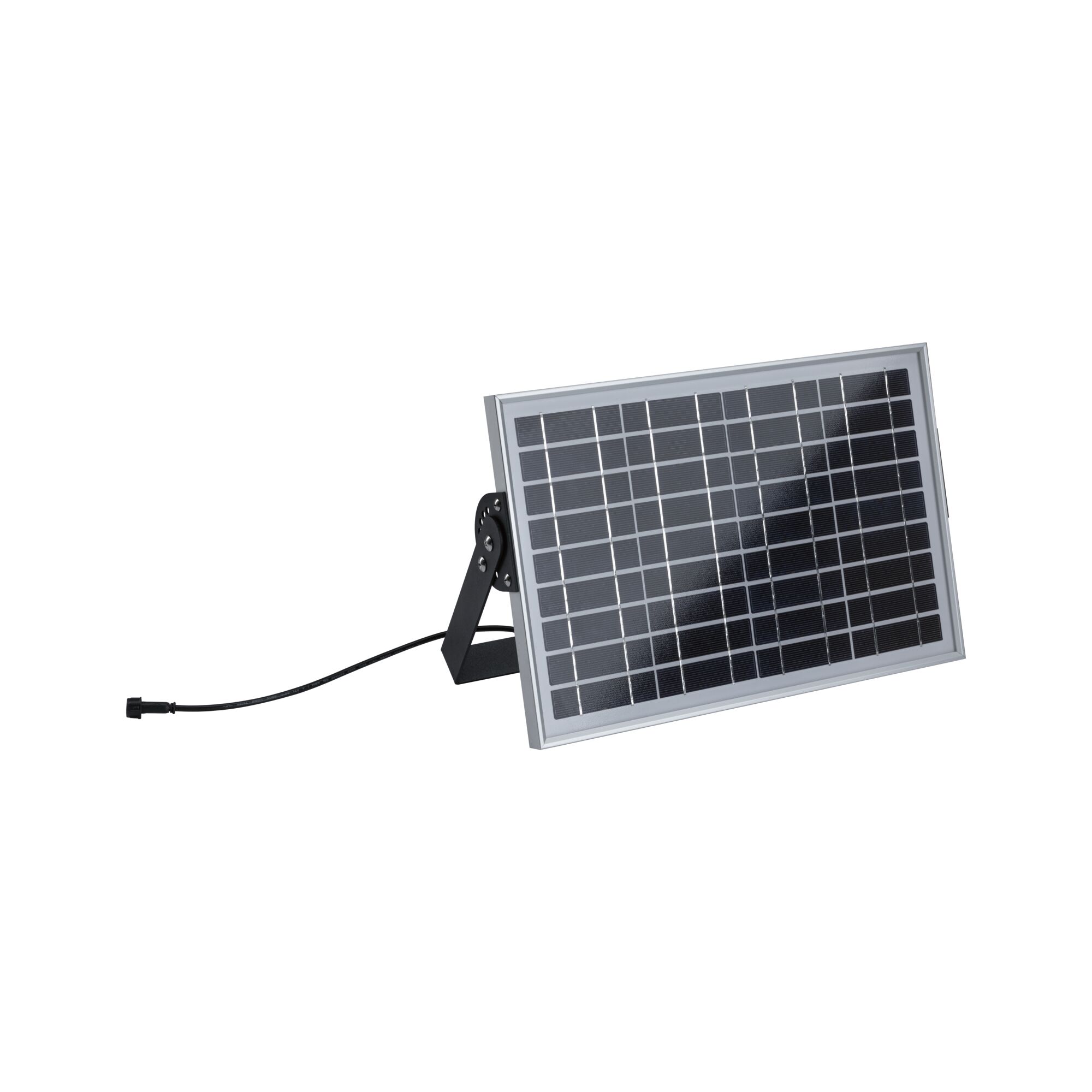 Compact zonnepaneel met aluminium frame en zwarte houder voor duurzame energie