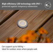 LED Recessed floor light Floor insect friendly IP67 round 50mm 2200K 2,2W 15lm 230V Aluminium Plastic/Metal