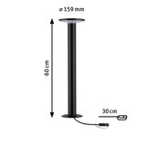 Support de plafond en métal noir de 60 cm de haut, diamètre 159 mm, câble de 30 cm