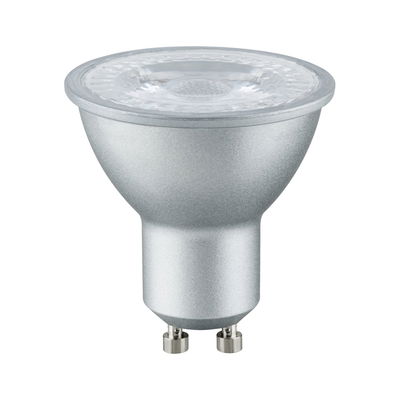 Zilveren LED-spot met GU10-fitting van aluminium voor energiezuinige verlichting
