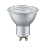 Silberner LED-Spot mit GU10 Sockel aus Aluminium für energiesparende Beleuchtung