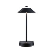 Moderne schwarze Tischleuchte mit Lederbezug und weißer Naht, minimalistisches Design für Wohnräume