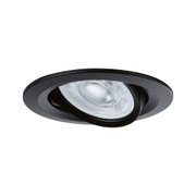 Schwarzer Einbaustrahler aus Metall mit verstellbarem LED-Spot für moderne Innenbeleuchtung