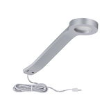 Lampe LED sous meuble en métal argenté avec câble et prise pour éclairage moderne
