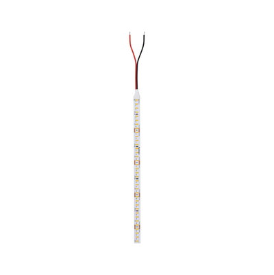 Slim LED light strip with white and orange LEDs and two wires for versatile lighting solutions