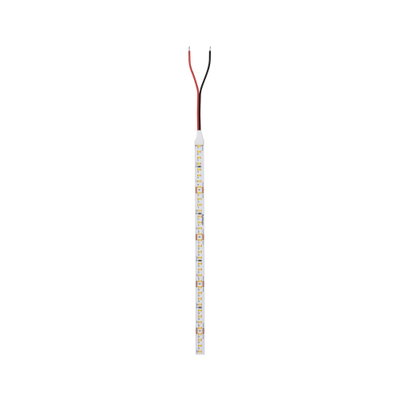LED strip with red and black wires, flexible white circuit board for lighting and decoration