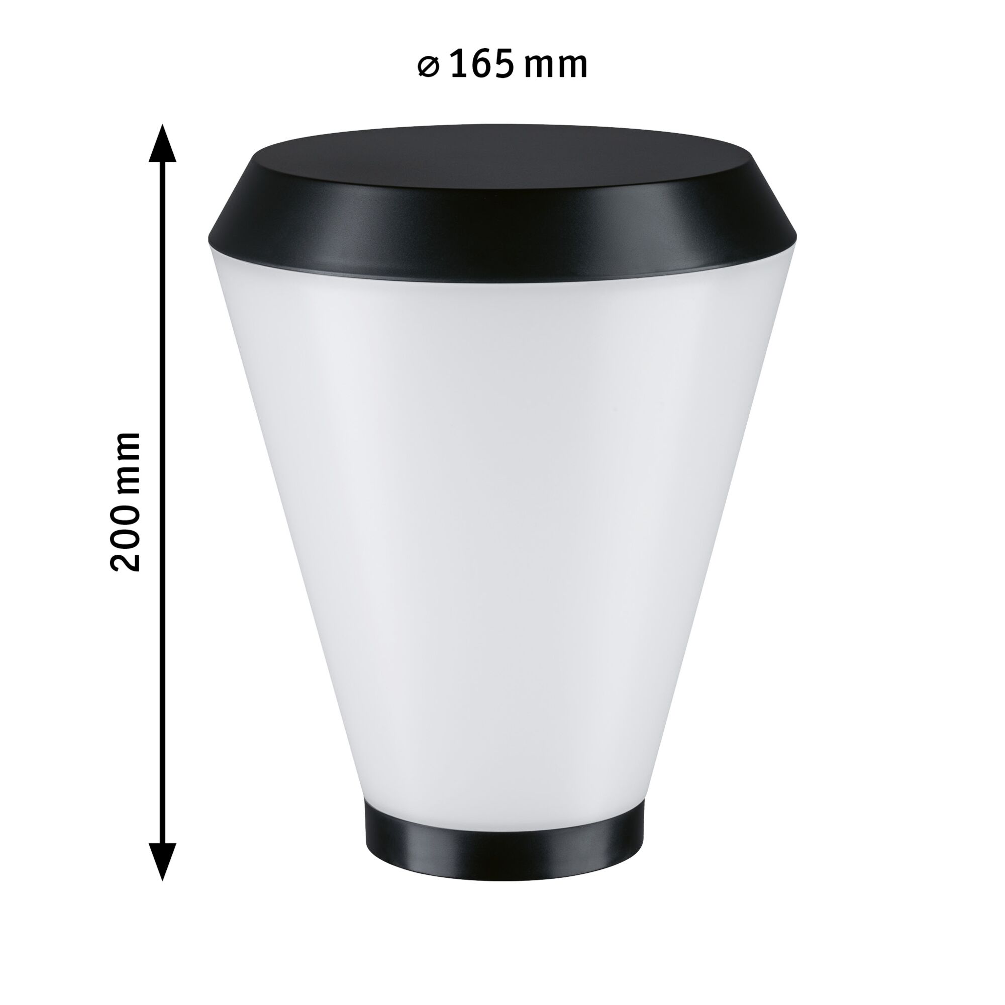 ModuShine Schirm Varino IP44 rund Anthrazit/Weiß