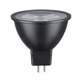 Black LED reflector lamp with GU5.3 base made of plastic for energy-saving lighting