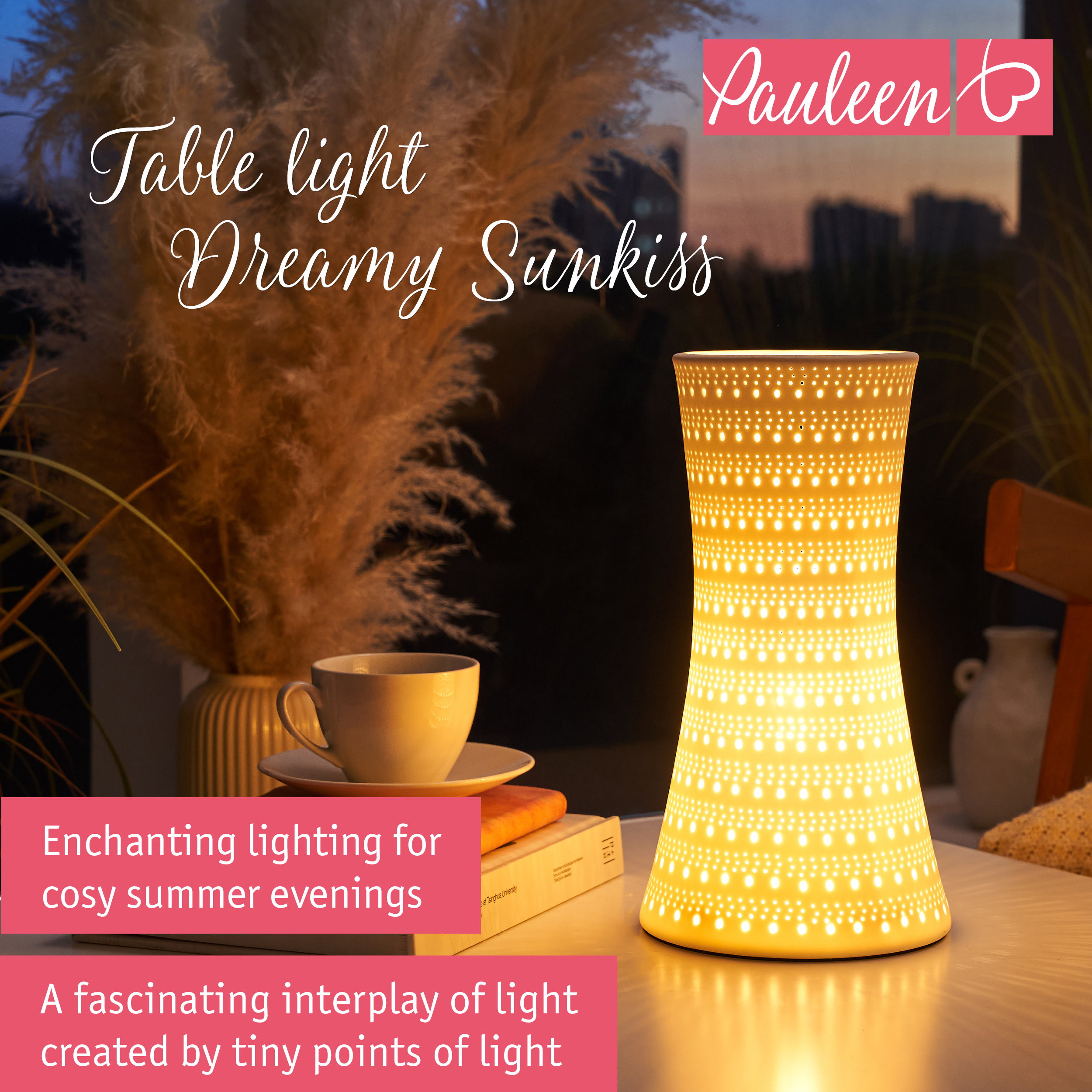 Paulmann Pauleen Table lamp Dreamy Sunkiss E14 max. 20W Matt white