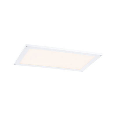 Flaches rechteckiges LED-Panel in Weiß mit warmweißem Licht für moderne Raumbeleuchtung