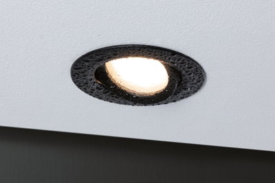 Sort indbygget spotlight med vanddråber, fugtbestandig LED-loftlampe til badeværelser