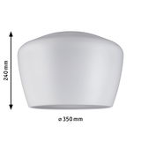 White plastic lampshade with 350 mm diameter and 240 mm height for modern lighting solutions