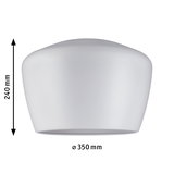 White plastic lampshade with 350 mm diameter and 240 mm height for modern lighting solutions