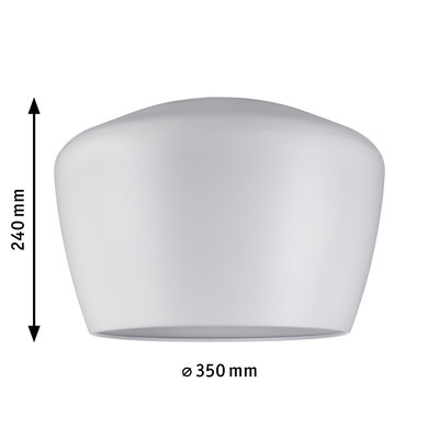 Abat-jour blanc en plastique de 350 mm de diamètre et 240 mm de hauteur pour éclairage moderne