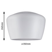Weißer Lampenschirm aus Glas mit 350 mm Durchmesser für moderne Innenbeleuchtung
