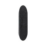 Oval black felt wall bumper for furniture with self-adhesive back for noise reduction