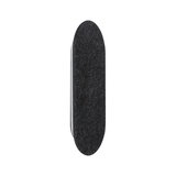 Oval black felt wall bumper to protect walls from impacts and scratches